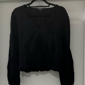 Madewell Charcoal Textured Blouse